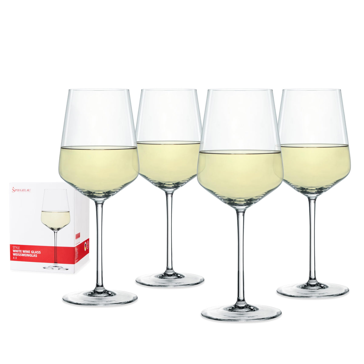 Copas Spiegelau Style Crystal para vino blanco en juego de 4, realzan aromas y elegancia en la mesa.