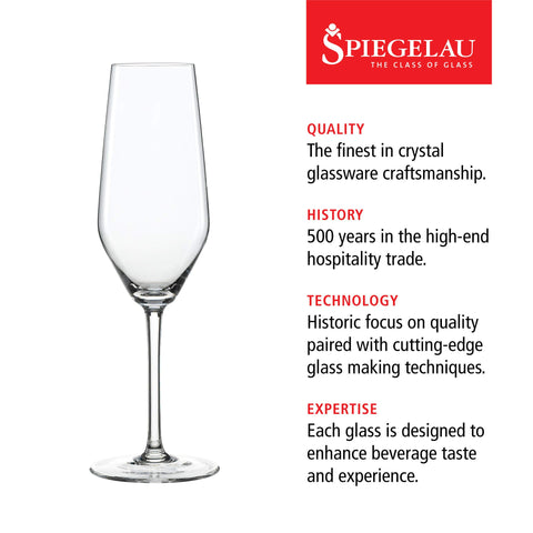 Copas Spiegelau Style, vaso alto y delgado para brindis elegantes.