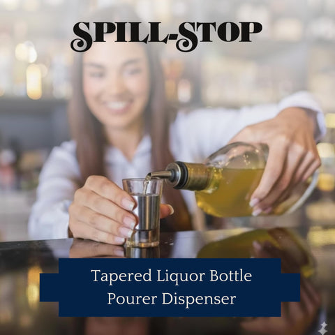 Spill-Stop 285-50 punta cónica cromada facilita verter líquidos con fluidez constante.