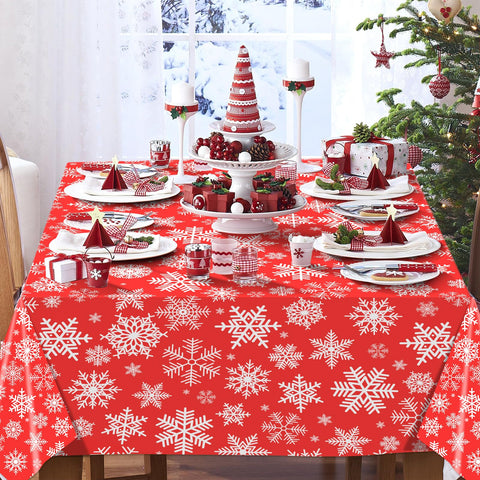 Mantel fácil de colocar y transportar para fiestas navideñas