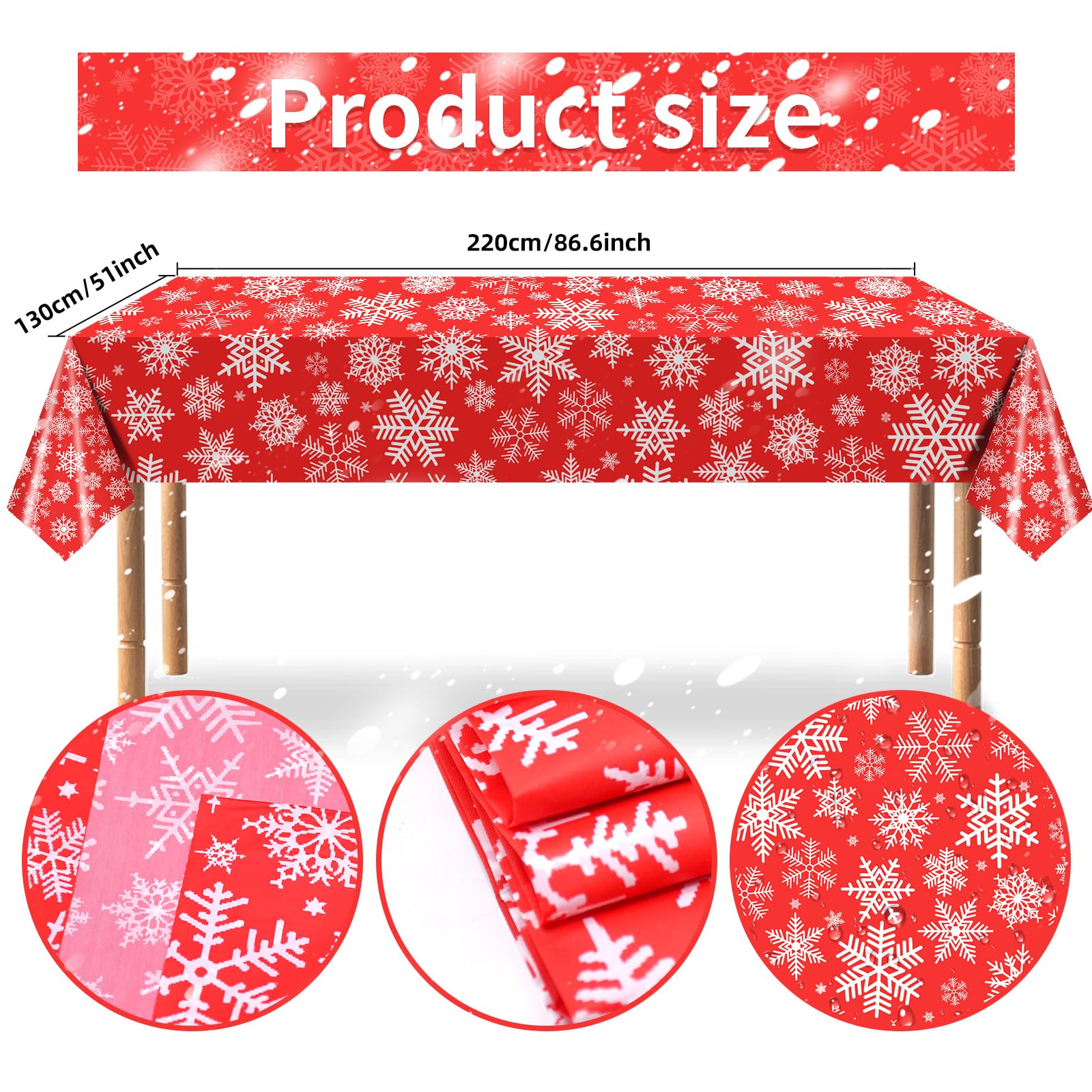 Mantel plástico SpinLaLa rectangular 54x108 pulgadas para mesas grandes