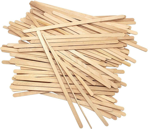 SPIXIR agitadores de café de madera con extremos redondos para mezclar sin goteos.