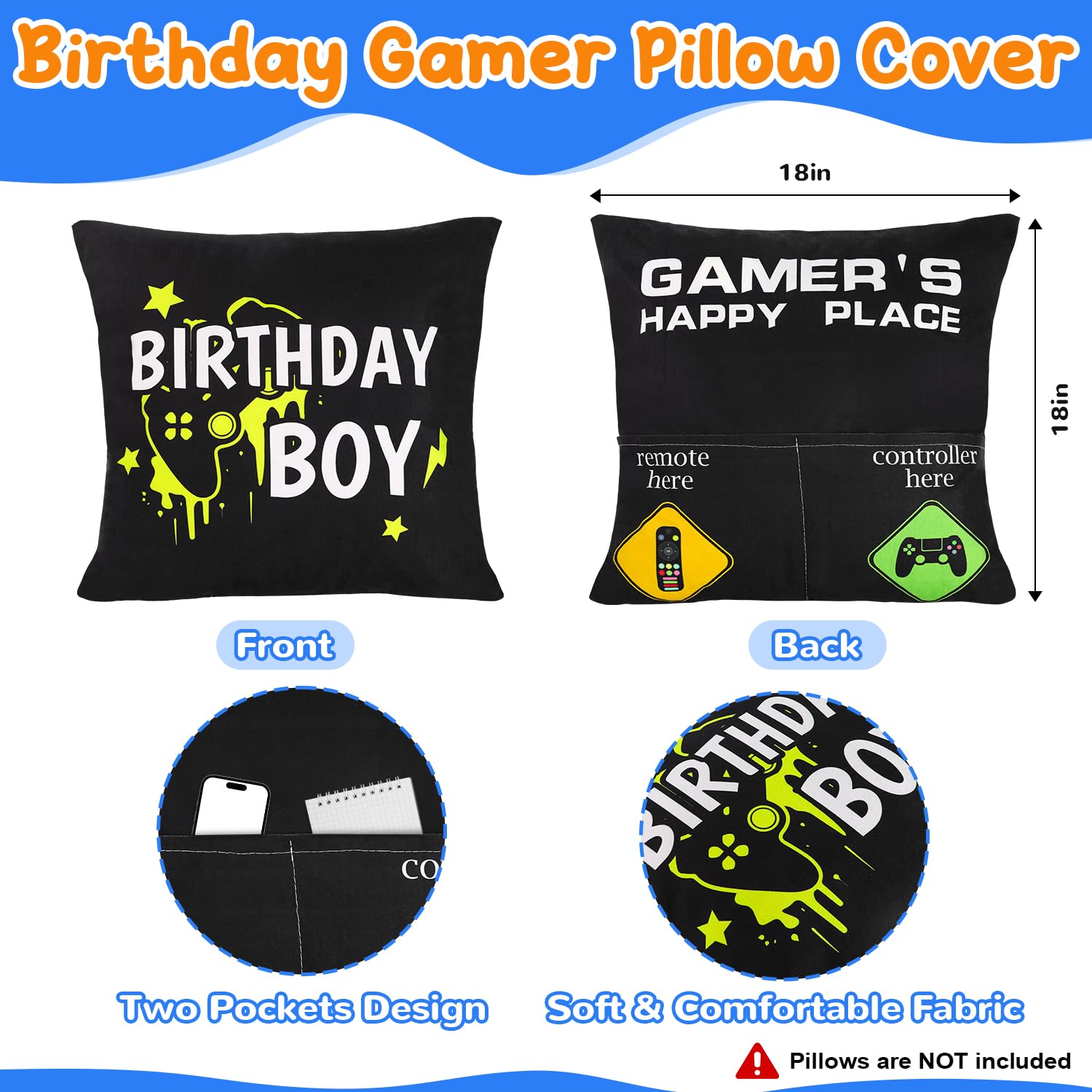 Splandiant funda almohada juego doble cara, apoyo cómodo para descansar.