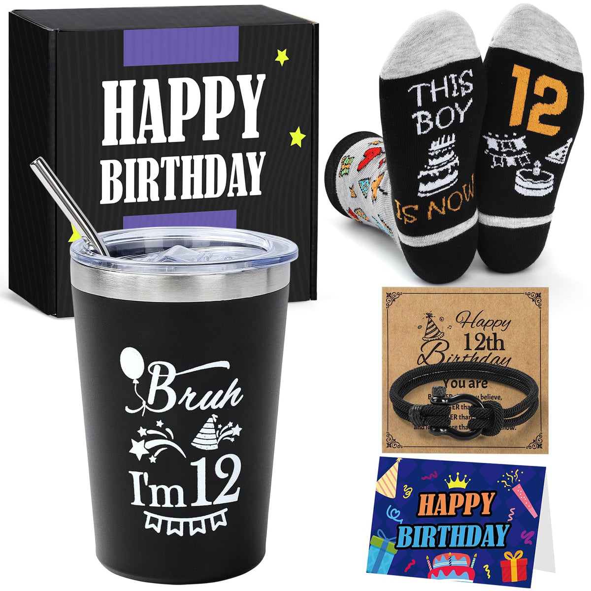 Taza térmica Splandiant 12oz con pajilla para mantener bebidas a temperatura.