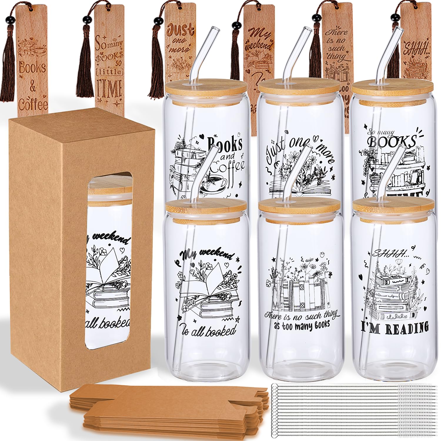 Splandiant vasos de vidrio 16 oz, ideales para bebidas frías o cálidas.