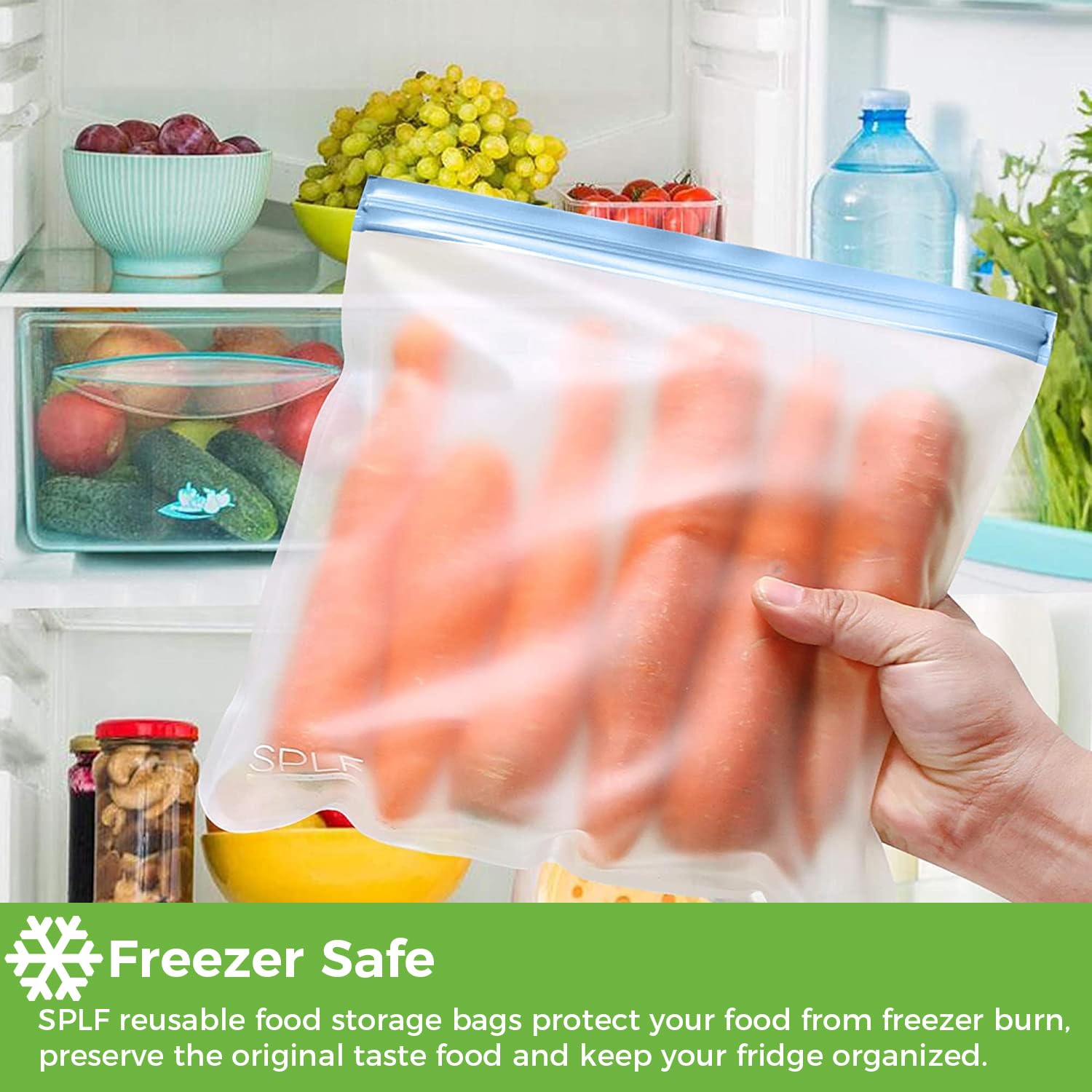 SPLF bolsa merienda con espacio para snacks y verduras