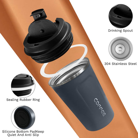 SPLMIFA taza viaje 380ml 12oz tamaño cómodo para oficina