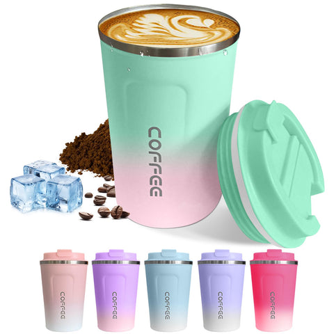 Taza SPLMIFA de acero inoxidable con aislamiento doble para bebidas calientes o frías.