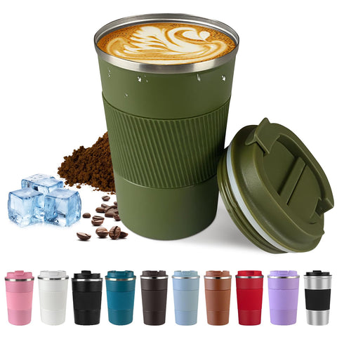 SPLMIFA taza de viaje aislada con doble pared mantiene bebidas a temperatura deseada