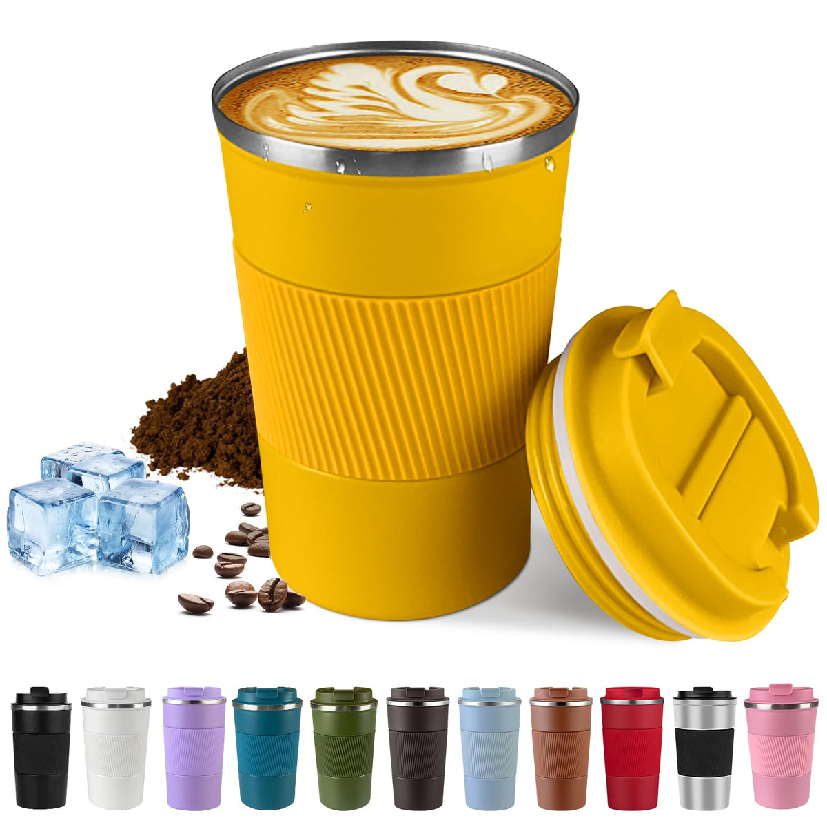 SPLMIFA taza de viaje con aislamiento de doble pared mantiene bebidas calientes o frías.