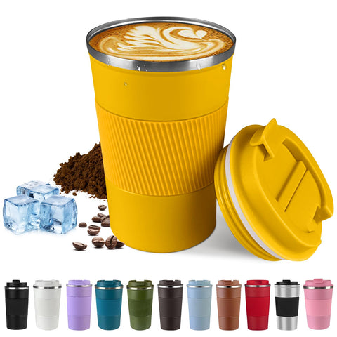 SPLMIFA taza de viaje con aislamiento de doble pared mantiene bebidas calientes o frías.