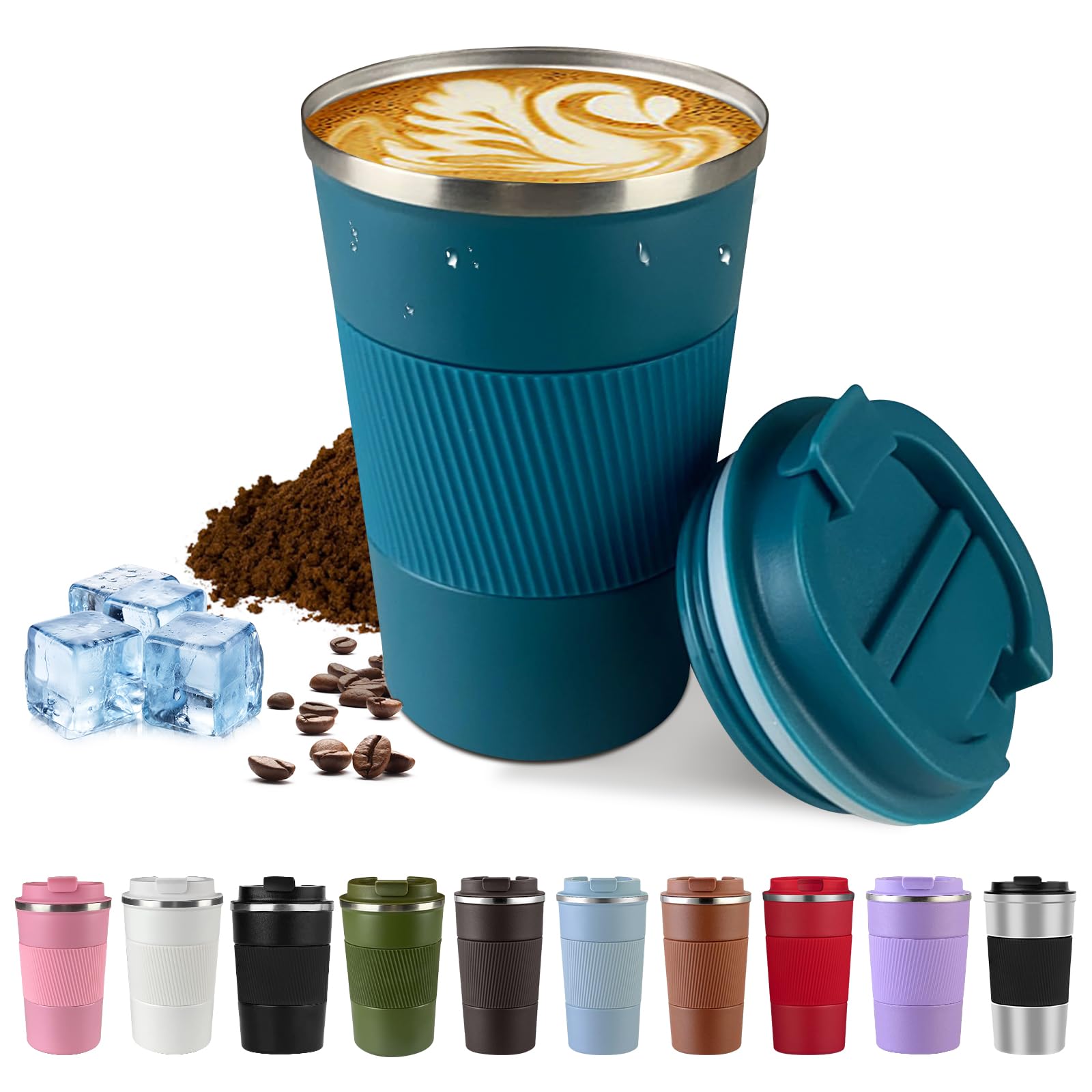 SPLMIFA Taza de viaje aislada con tapa para evitar derrames durante el viaje