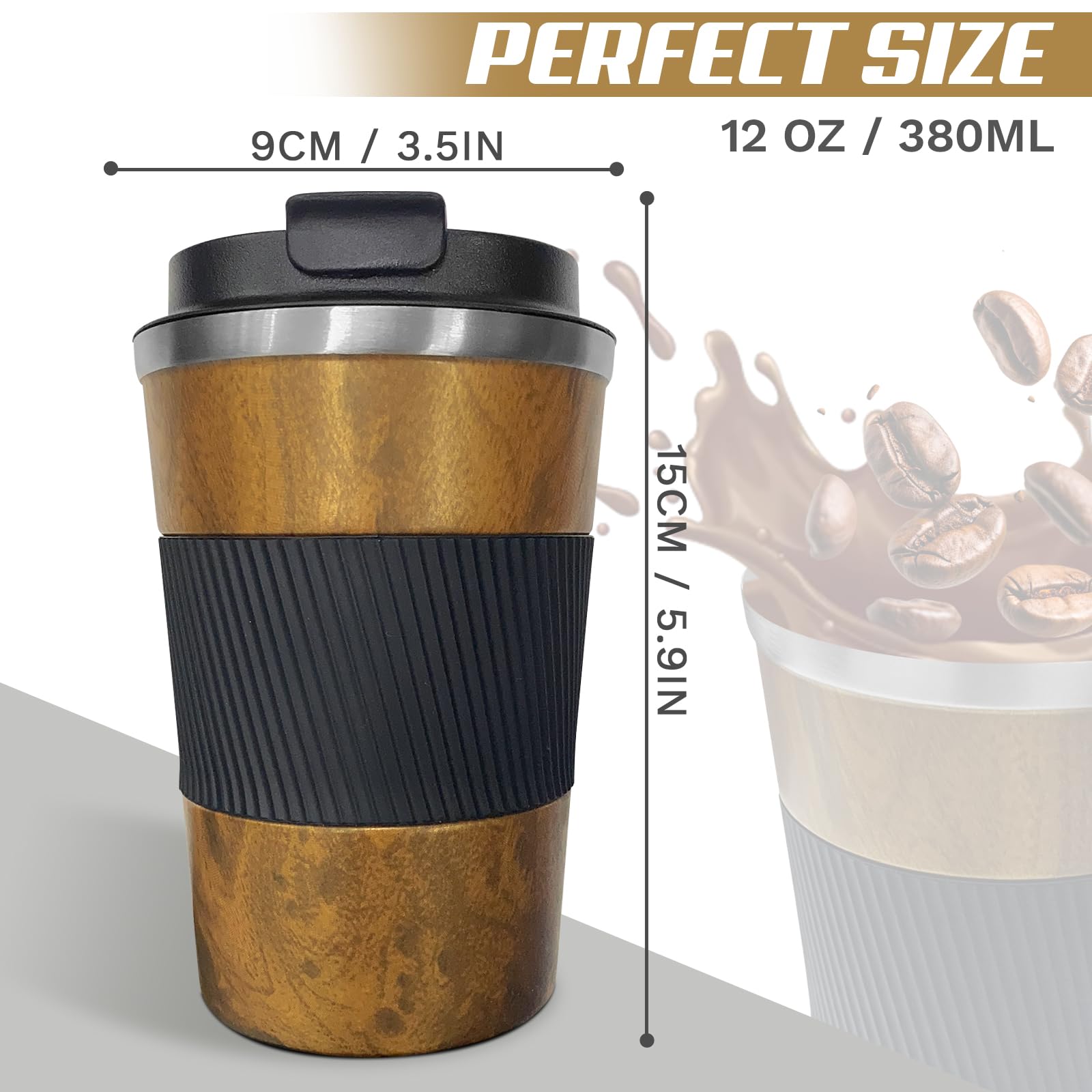 SPLMIFA taza de viaje boca amplia facilita limpieza y añadir hielo.
