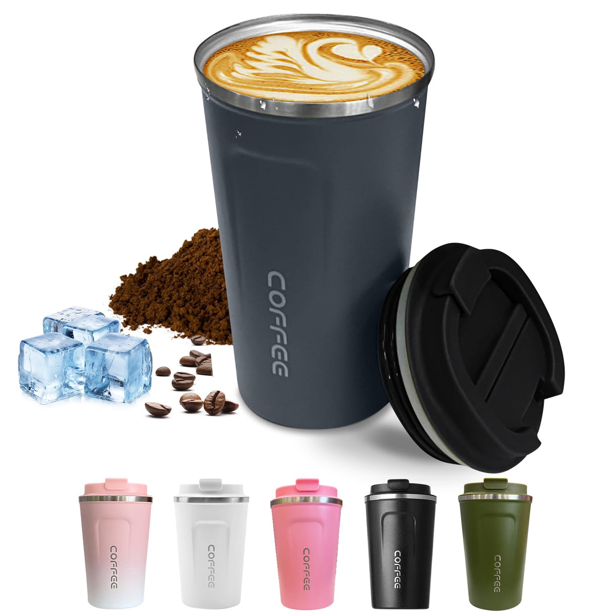 SPLMIFA taza de viaje cafe de acero inoxidable mantiene el calor por horas