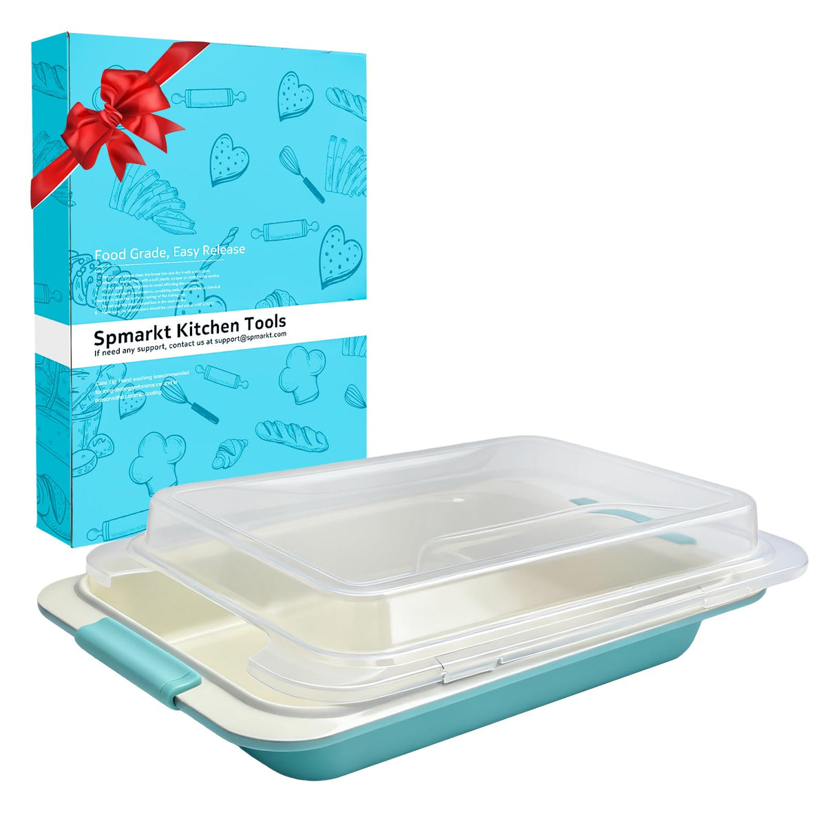 Spmarkt bandeja 13x9 con tapa para hornear y servir