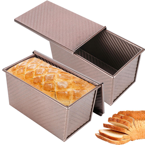 Spmarkt pan pullman 1lb con tapa para conservar la frescura del pan.