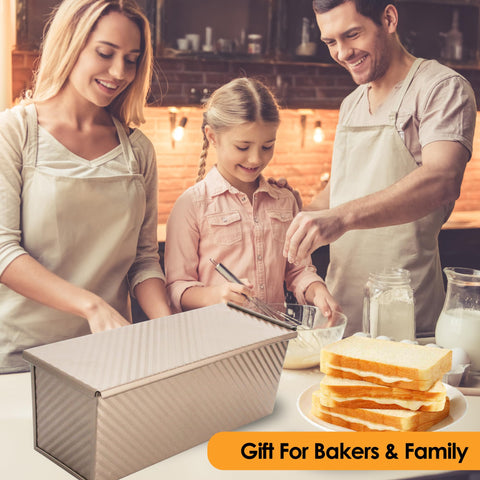 Spmarkt Pan Pullman dorado diseño duradero ideal para recetas de familia