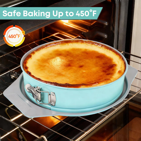 Spmarkt Pan de Tarta 10 Pulgadas acero aluminizado para cocción uniforme.