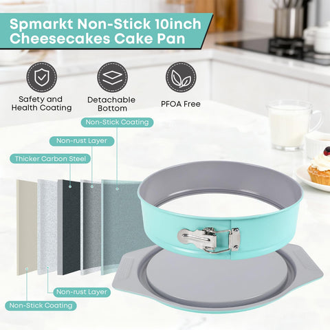 Spmarkt Pan de Tarta 10 Pulgadas ideal para cheesecake y mousse.