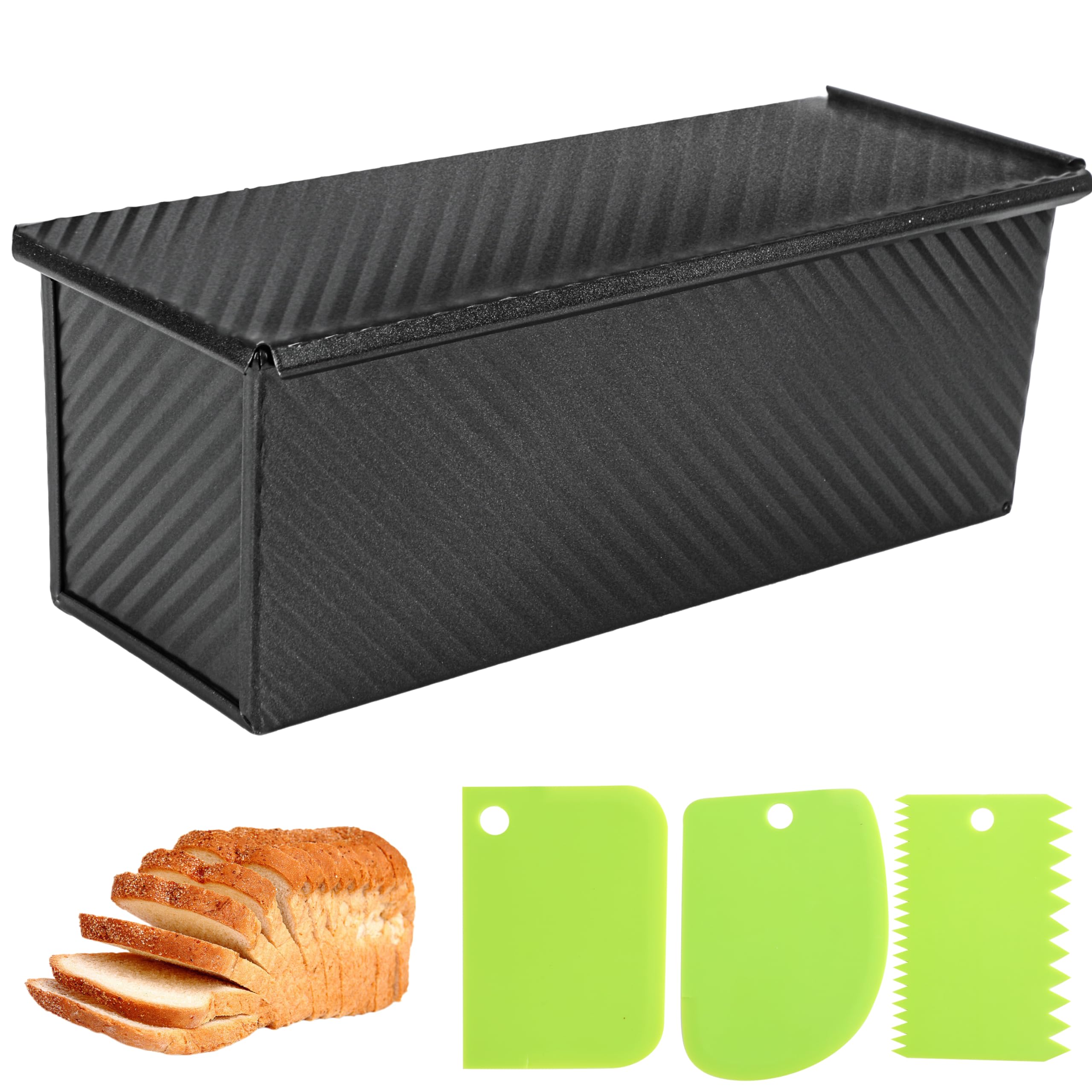 Spmarkt Pullman con tapa sobre pan; mantiene frescura para sándwiches.
