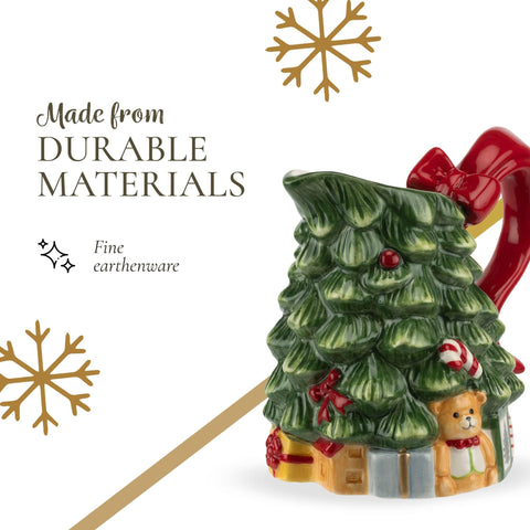 Arbol navideño Spode con bolas y regalos, centro divertido para la mesa