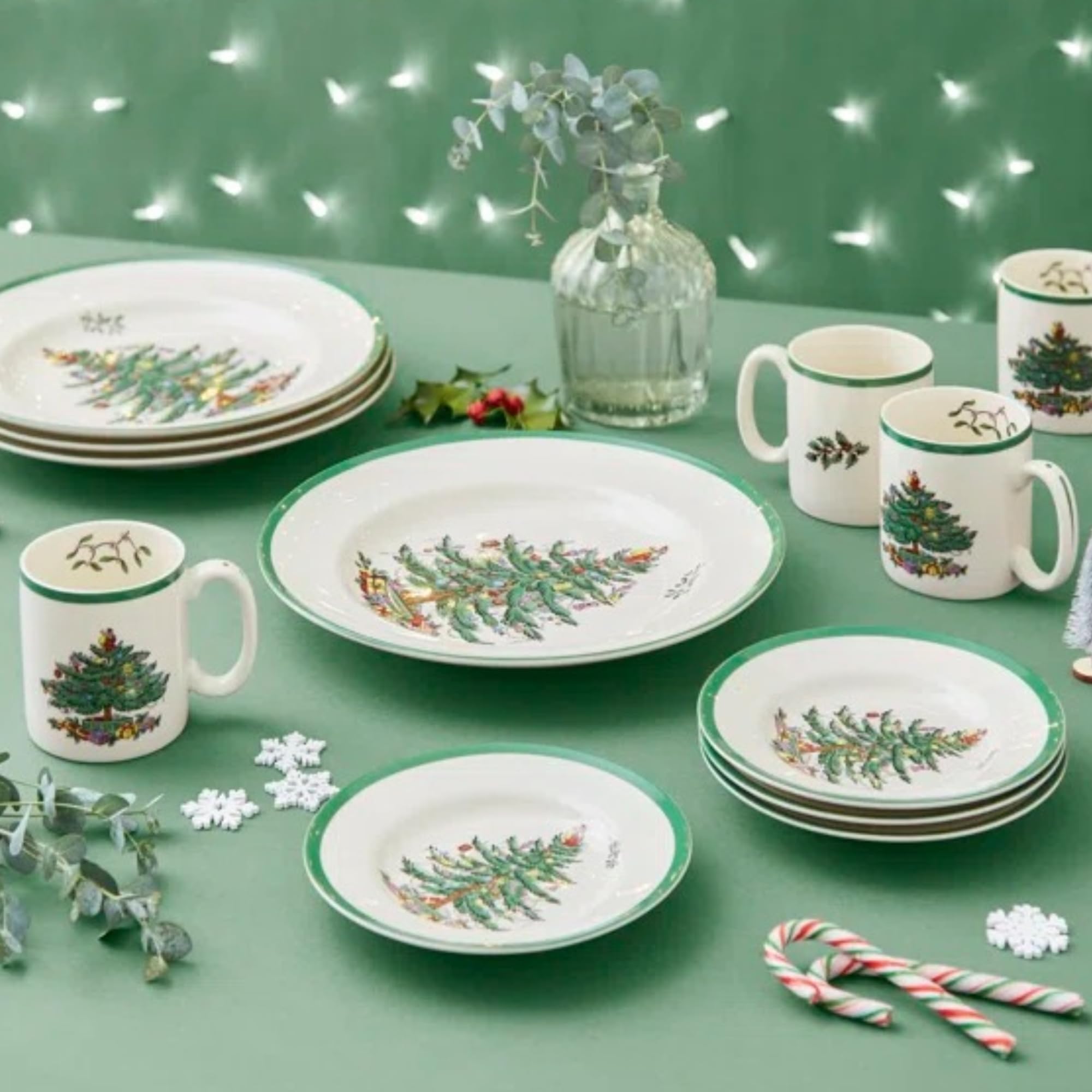 Spode Árbol de Navidad cuenco 6 pulgadas, uso diario y fácil limpieza.
