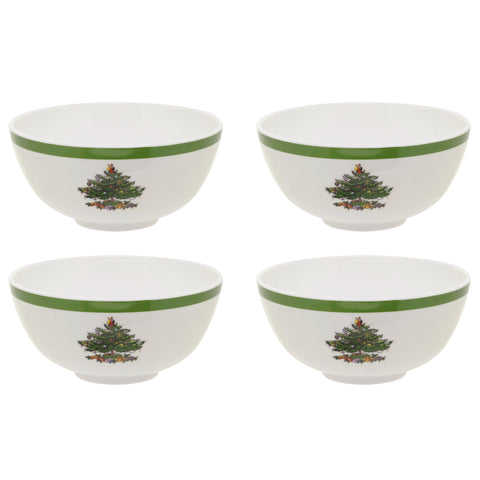 Spode Árbol de Navidad cuenco 6 pulgadas, perfecto para postres o guarniciones.
