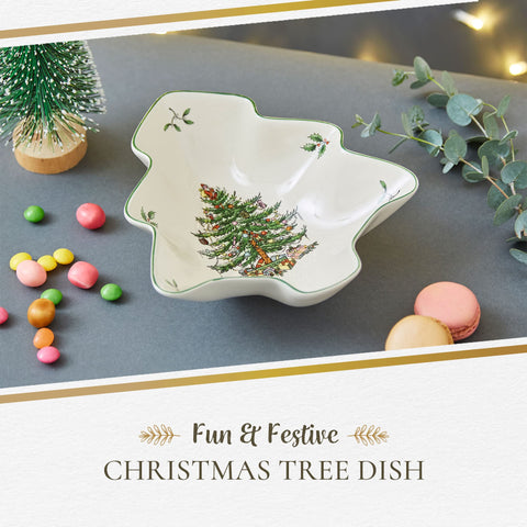 Spode Arbol Navidad: diseño clásico que realza cualquier mesa festiva.