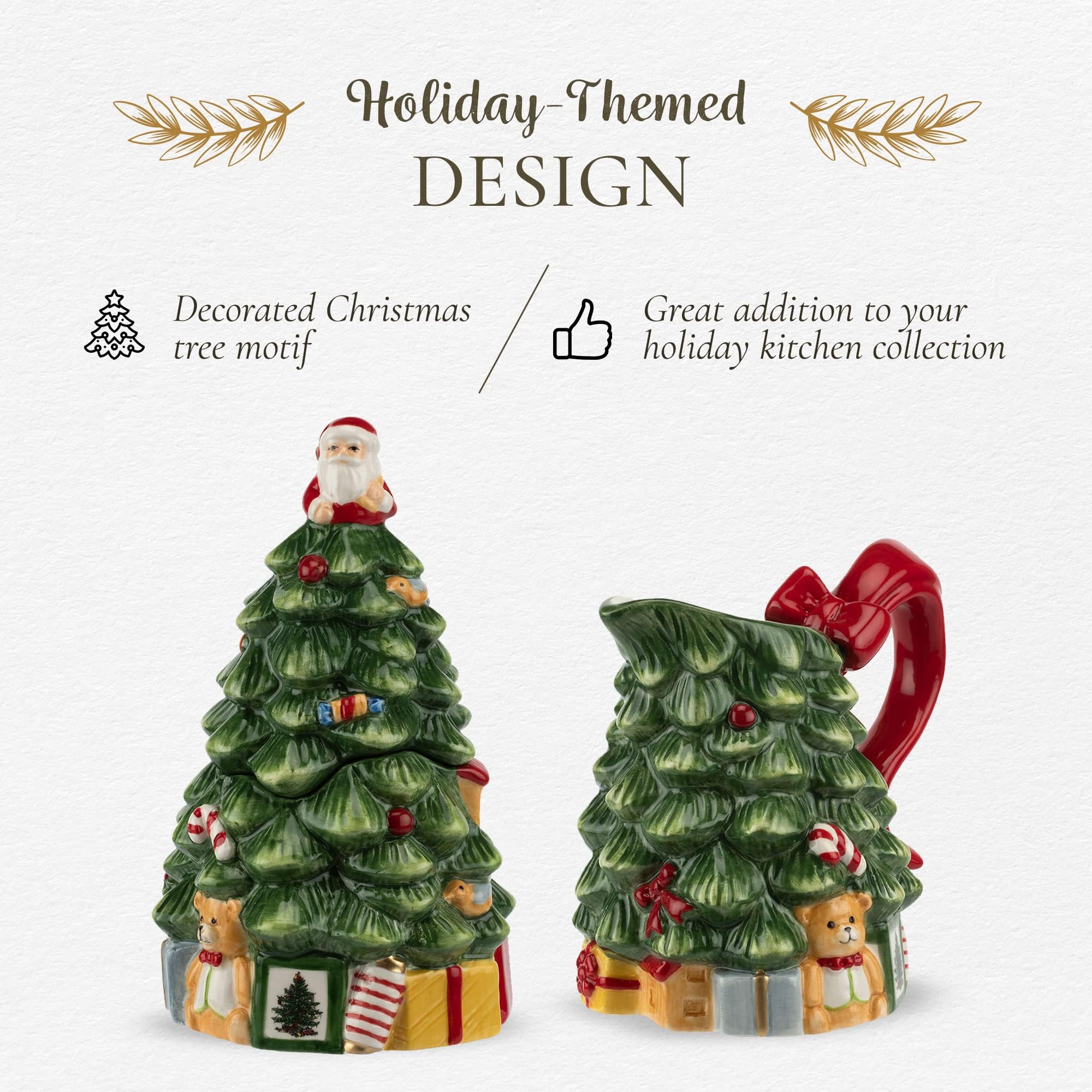 Spode árbol navideño figural añade encanto festivo a la mesa