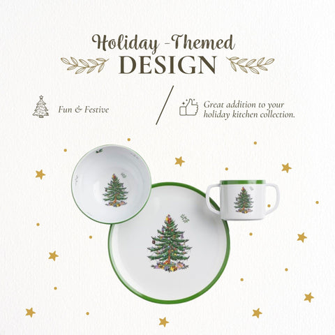 Juego regalo Spode Christmas Tree en caja con ventanilla para regalar.
