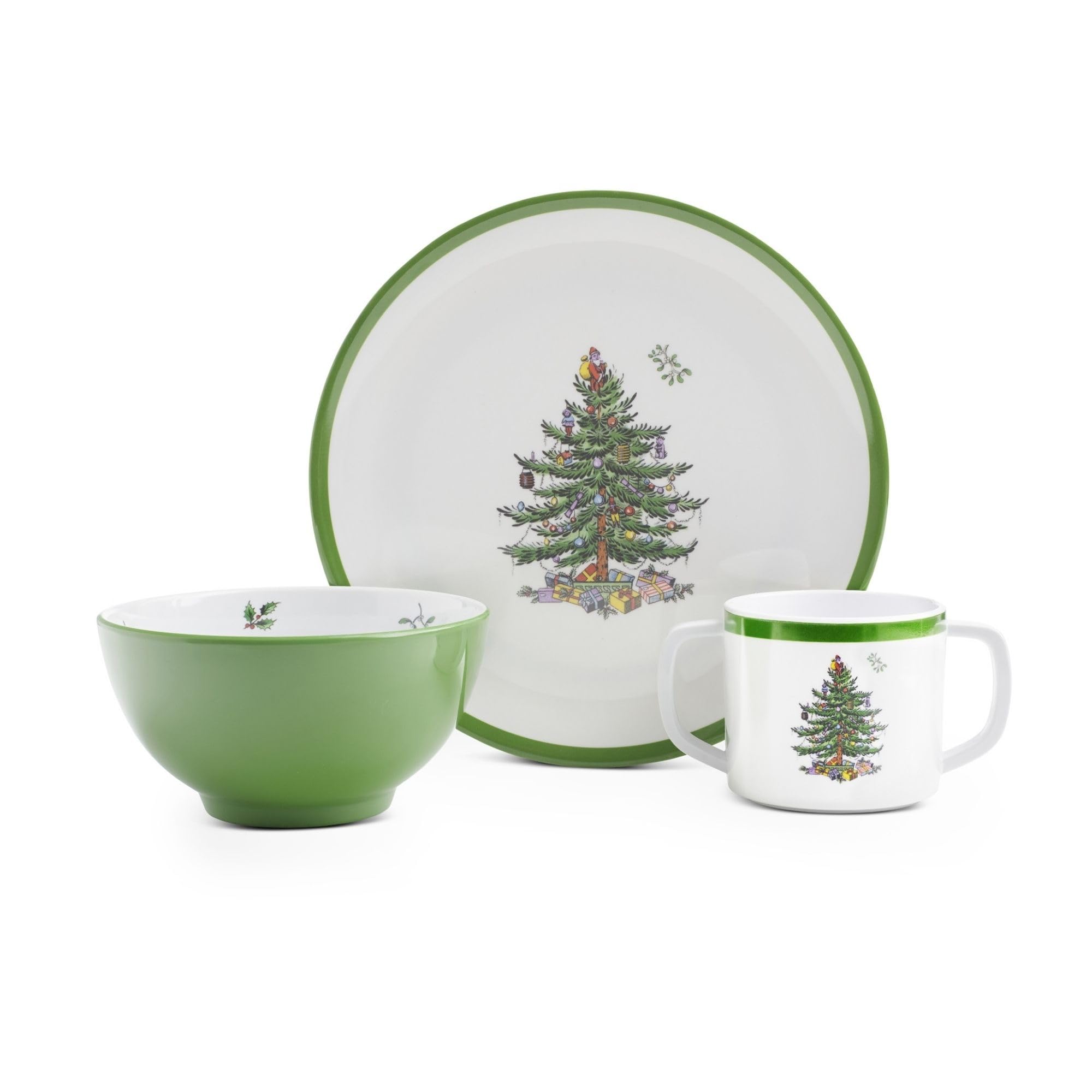 Spode Christmas Tree plato de 20 cm, duradero y apto para lavavajillas.
