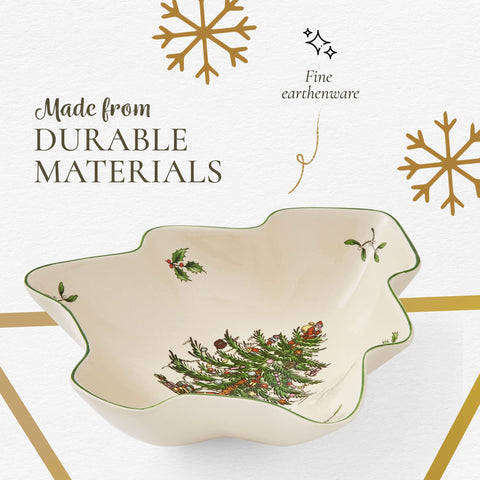 Spode Arbol Navidad: ideal para aperitivos, dulces y nueces durante el servicio.