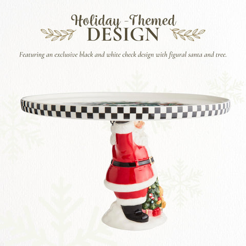 Arbol navideño pintado a mano decora el plato Spode.
