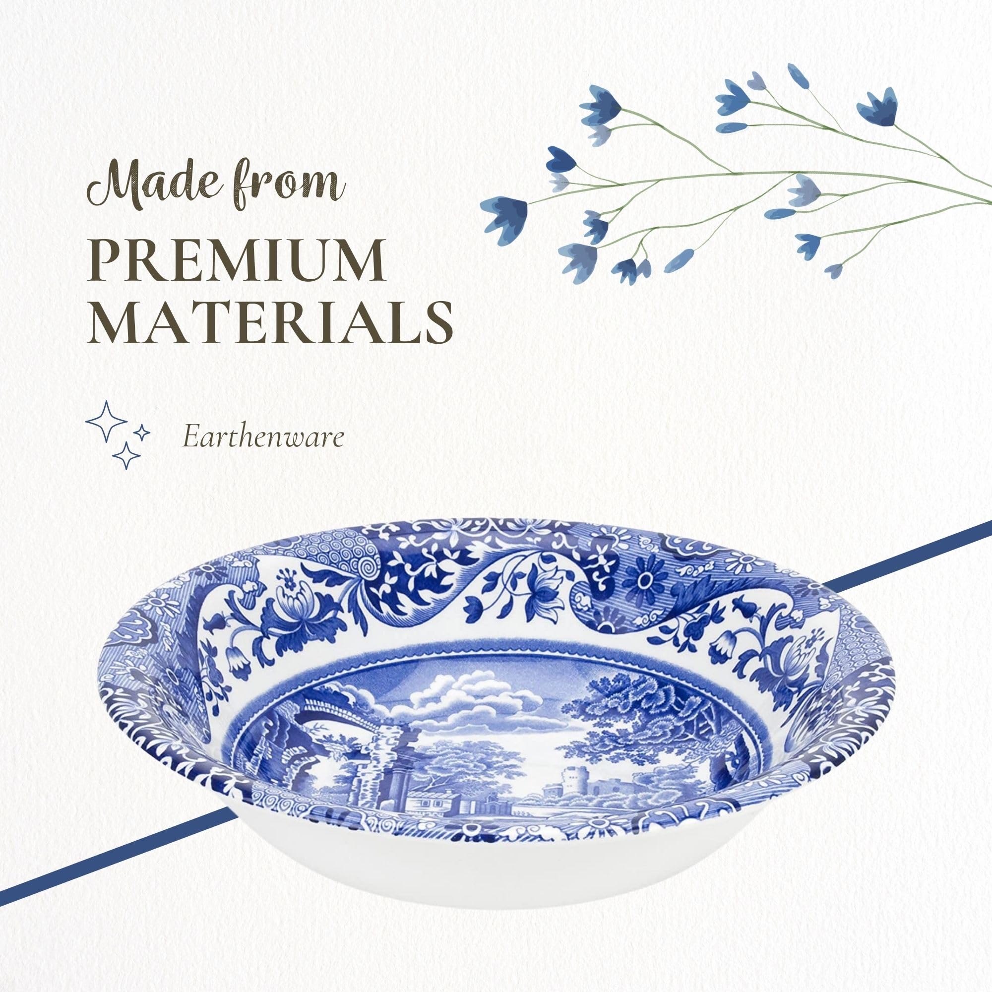 Spode Blue Italian Ascot tazon de cereal para arroz