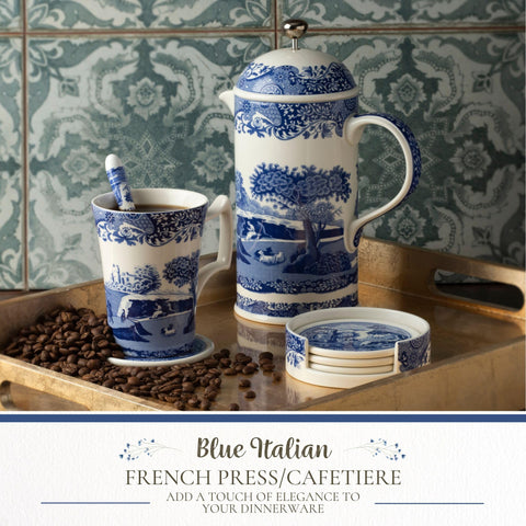 Detalle Imari en borde de Spode Blue Italian para un toque artesanal.