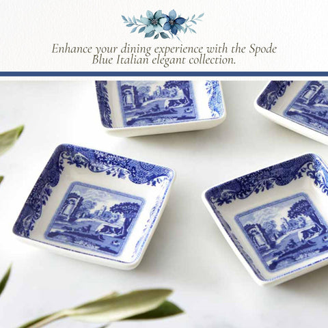 Spode Blue Italian: aptas para lavavajillas, microondas y horno para servicio práctico.