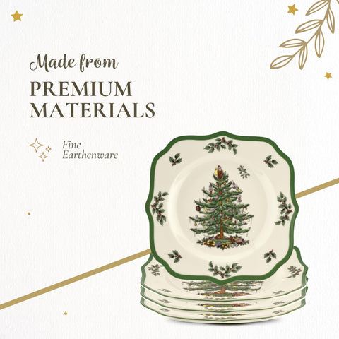 Cerámica Spode duradera con diseño de árbol para Navidad.