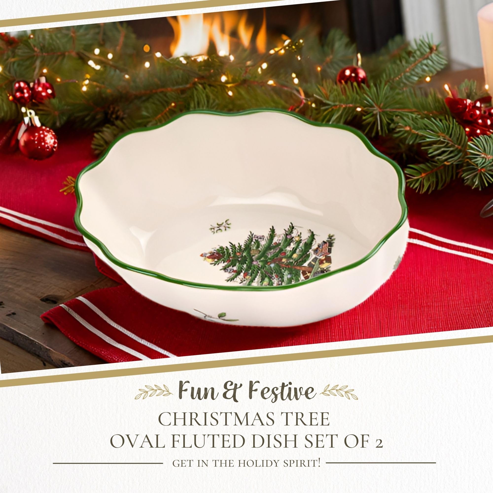 Bandeja para quesos y charcutería Spode Christmas Tree, elegante y práctica