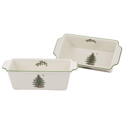 Spode Christmas Tree, molde para pan, antiadherente para hornear pan.
