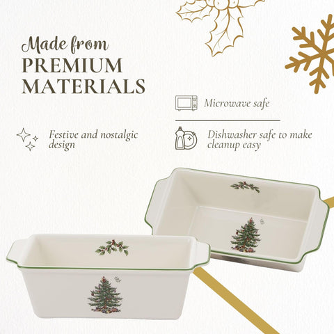 Molde para pan Spode Christmas Tree lavable en lavavajillas.