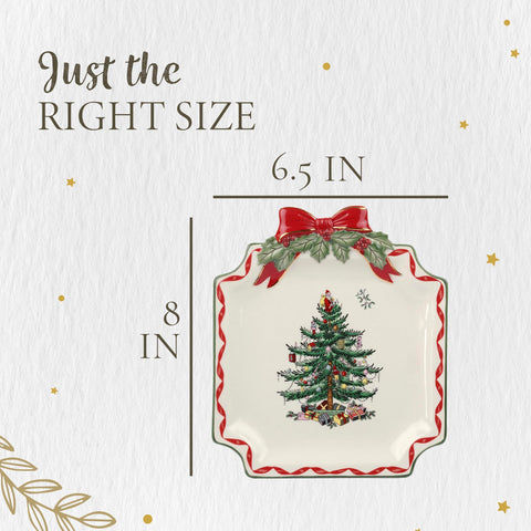 Conjunto Spode de servicio navideño, añade elegancia a la mesa.