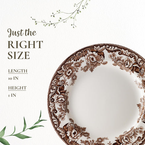 Spode Delamere plato-arte-inglesa, aporta herencia británica a cada comida.