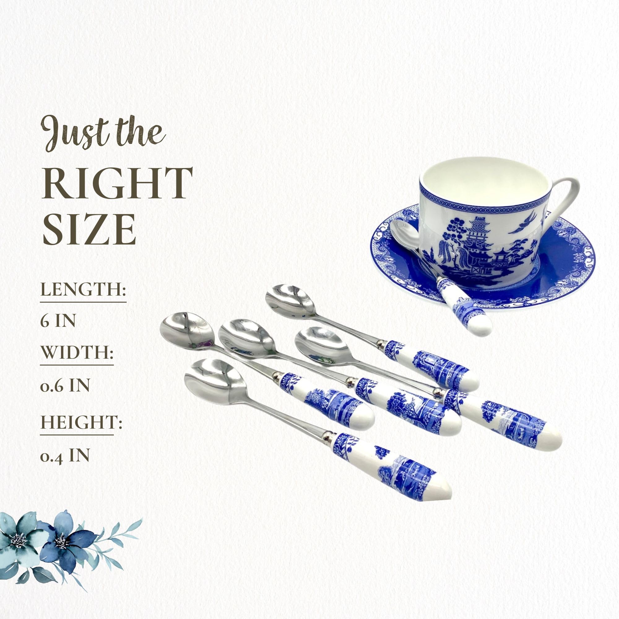 Detalle del mango de porcelana con escena italiana de Spode