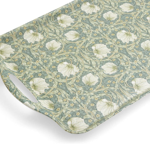 Spode Pimpernel con asas; bandeja para té con acabado floral pastel.