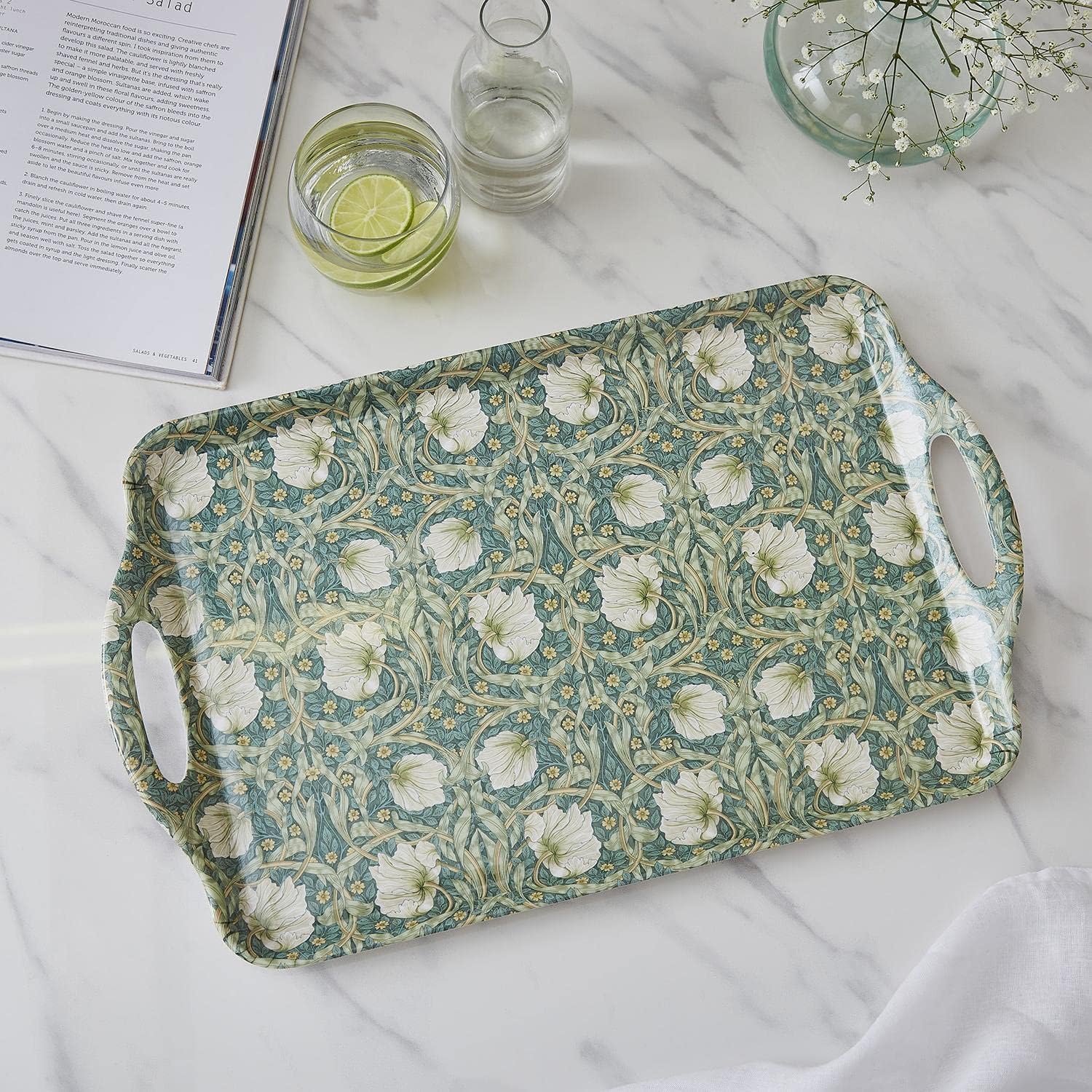 Regalo elegante Spode Pimpernel: bandeja floral pastel para casa o eventos.