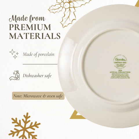 Spode platillo para cena festiva mejora la presentación en la mesa.