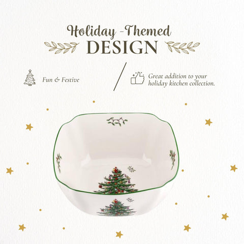 Spode borde rojo decorativo, realza la mesa festiva