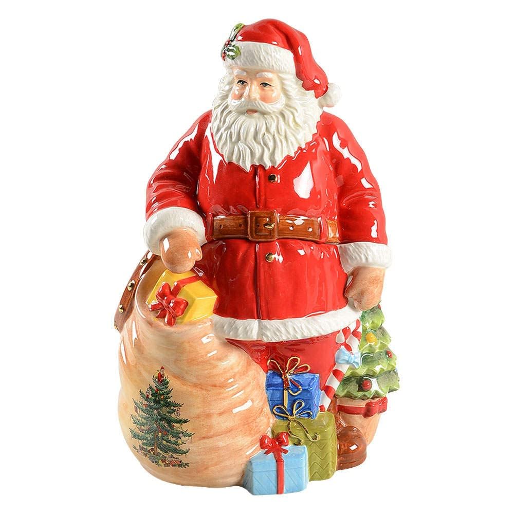 Spode Santa jarrón de galletas, diseño festivo para conservar golosinas.