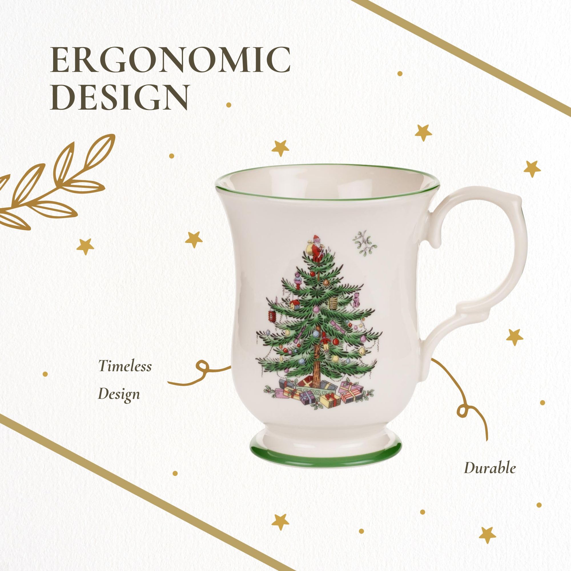 Taza Spode apta para lavavajillas, microondas, horno y congelador.