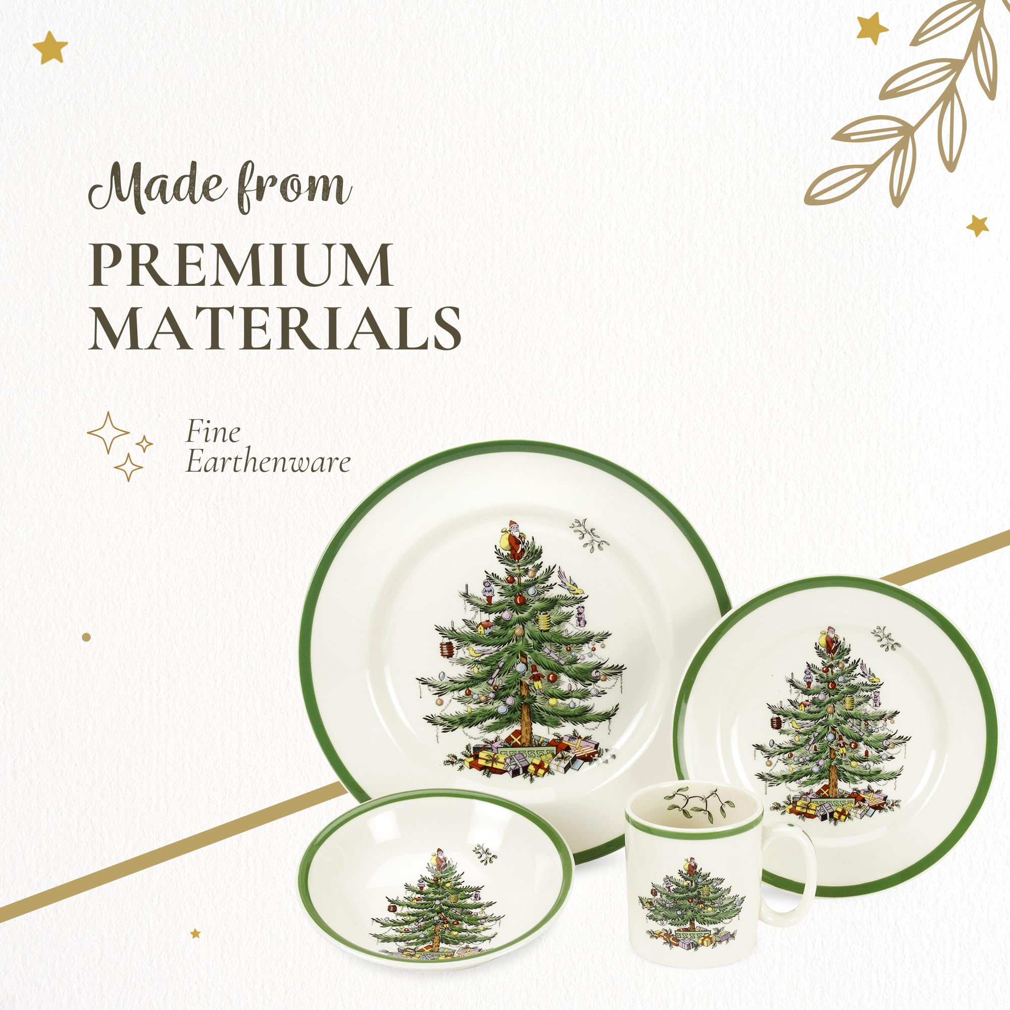 Taza Spode con árbol navideño, perfecta para bebidas calientes
